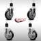 Service Caster 5'' SS Black Poly Wheel Swivel 1-7/8'' Expanding Stem Caster Set 2 Brakes, 4PK SCC-SSEX20S514-PPUB-BLK-2-TLB-2-178 - alternate 3